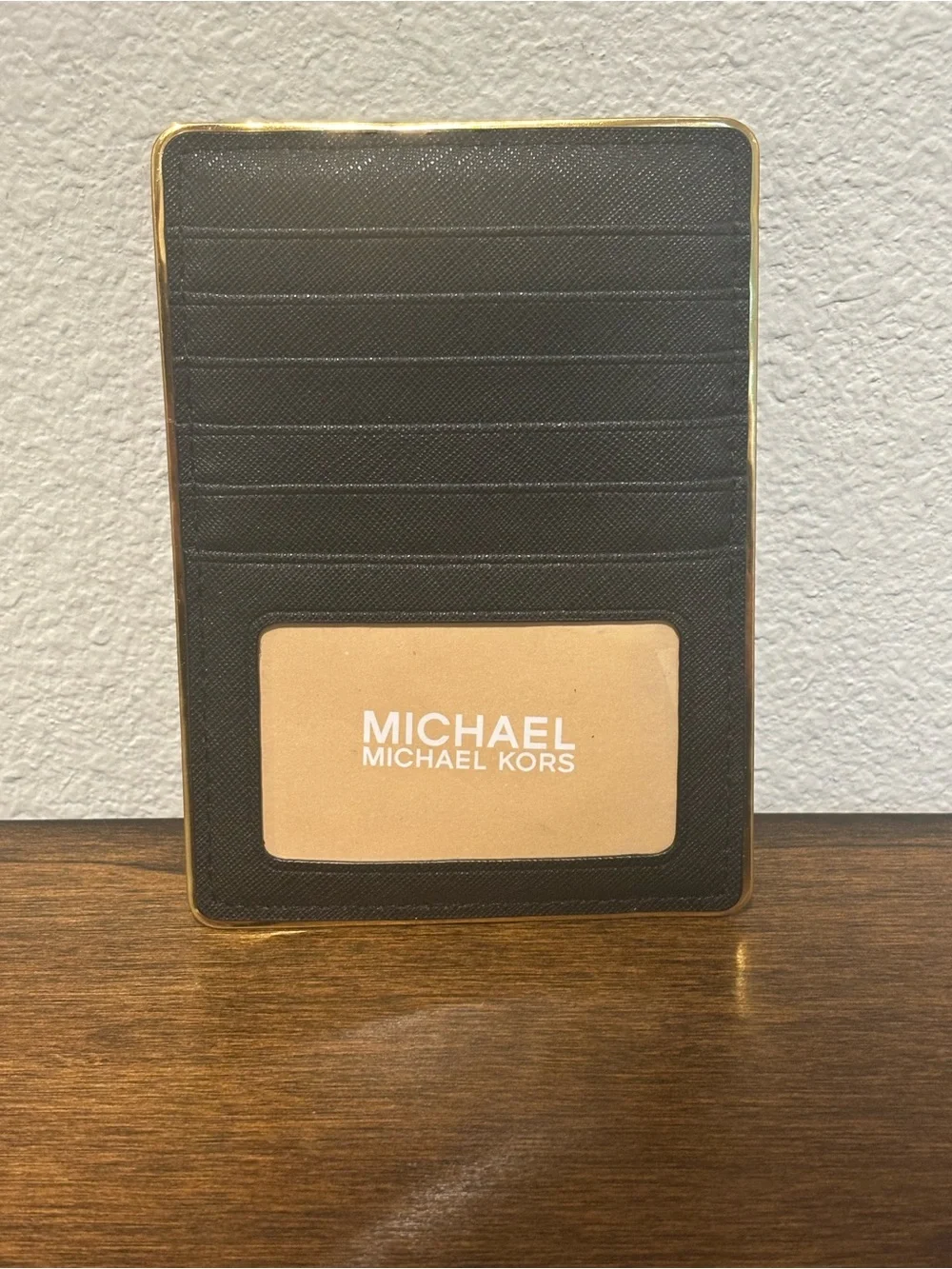 Michael Kors Black Cardholder with Gold Trim NWOT